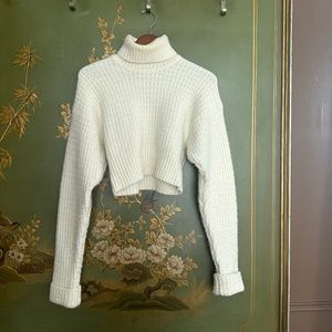 For Love & Lemons Cropped Turtleneck Sweater
